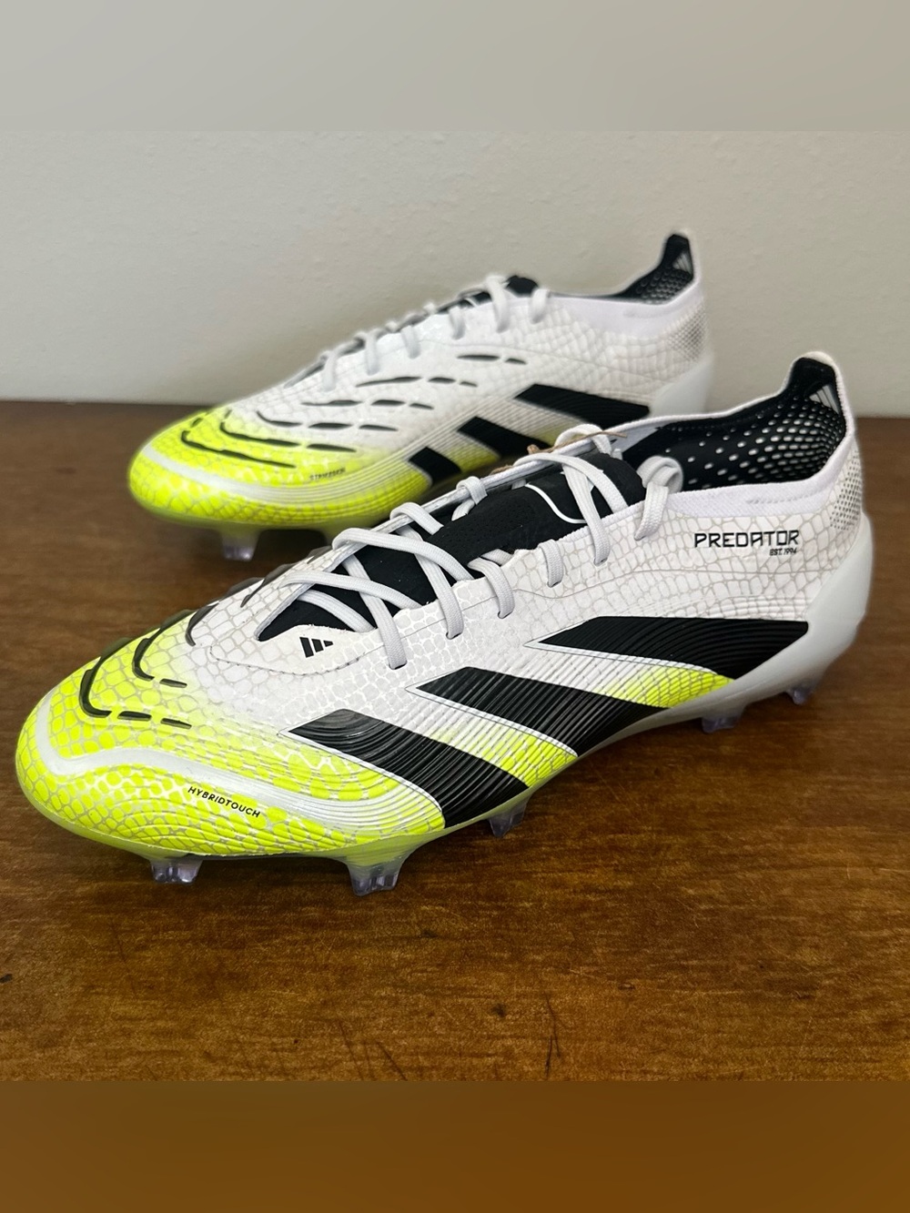 Adidas Predator Elite FG Soccer Cleats Mens 7 White Lucid Lemon JI1082